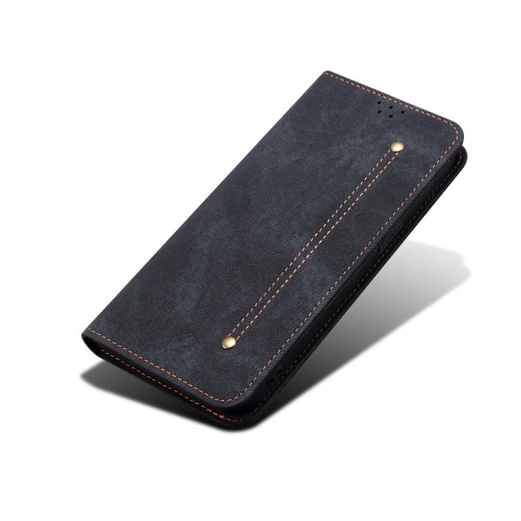 For Motorola Moto G15 Denim Texture Flip Leather Phone Case(Black) - free shipping - PMC TechLife - Order now!