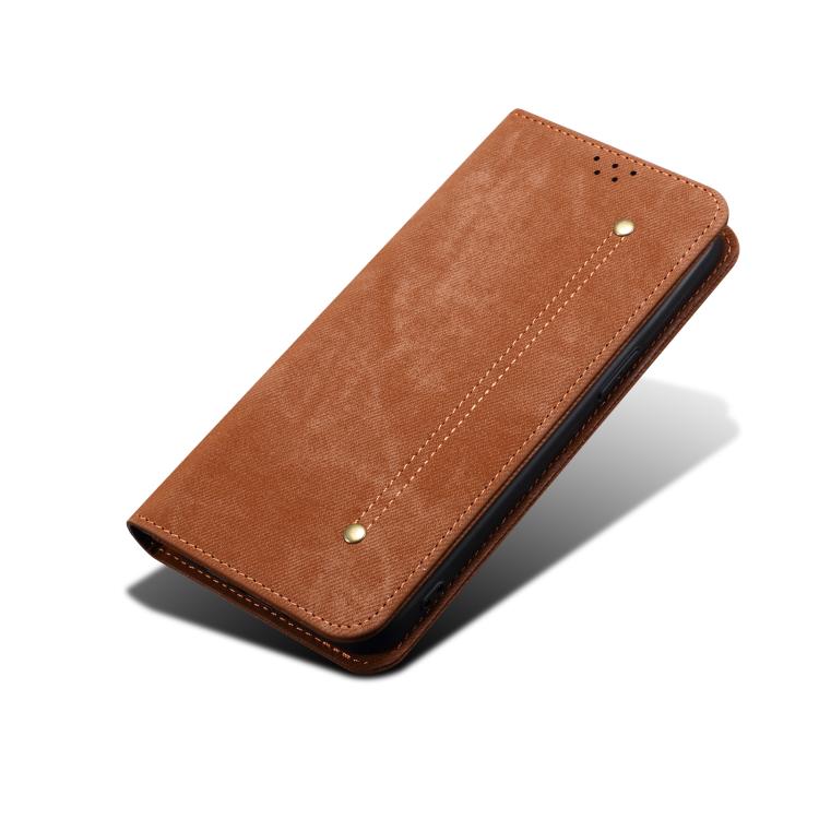 For Motorola Edge 5G 2025 Denim Texture Flip Leather Phone Case(Brown) - free shipping - PMC TechLife - Order now!