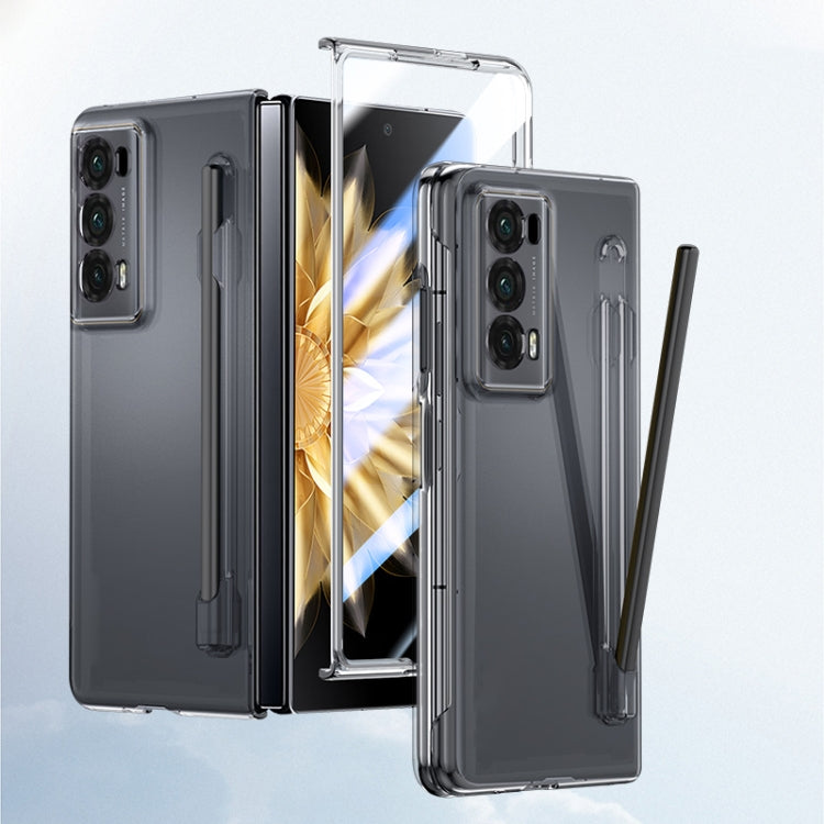For Honor Magic V2 Integrated Skin Feel PC Phone Case with Pen / Pen Box(Transparent) - Honor Cases by PMC TechLife | Online Shopping South Africa | PMC TechLife