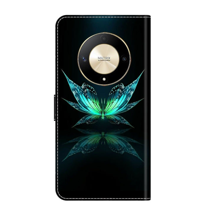 For Honor Magic6 Lite Crystal 3D Shockproof Protective Leather Phone Case(Reflection Dutterfly) - Honor Cases by PMC TechLife | Online Shopping South Africa | PMC TechLife | Buy Now Pay Later Mobicred