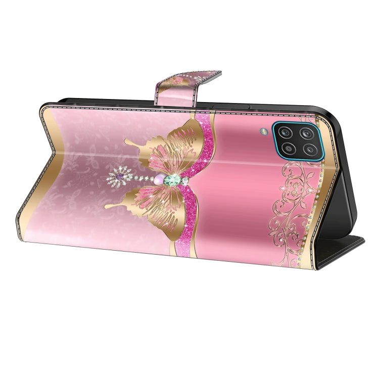 For Honor Magic6 Lite Crystal 3D Shockproof Protective Leather Phone Case(Pink Bottom Butterfly) - Honor Cases by PMC TechLife | Online Shopping South Africa | PMC TechLife | Buy Now Pay Later Mobicred