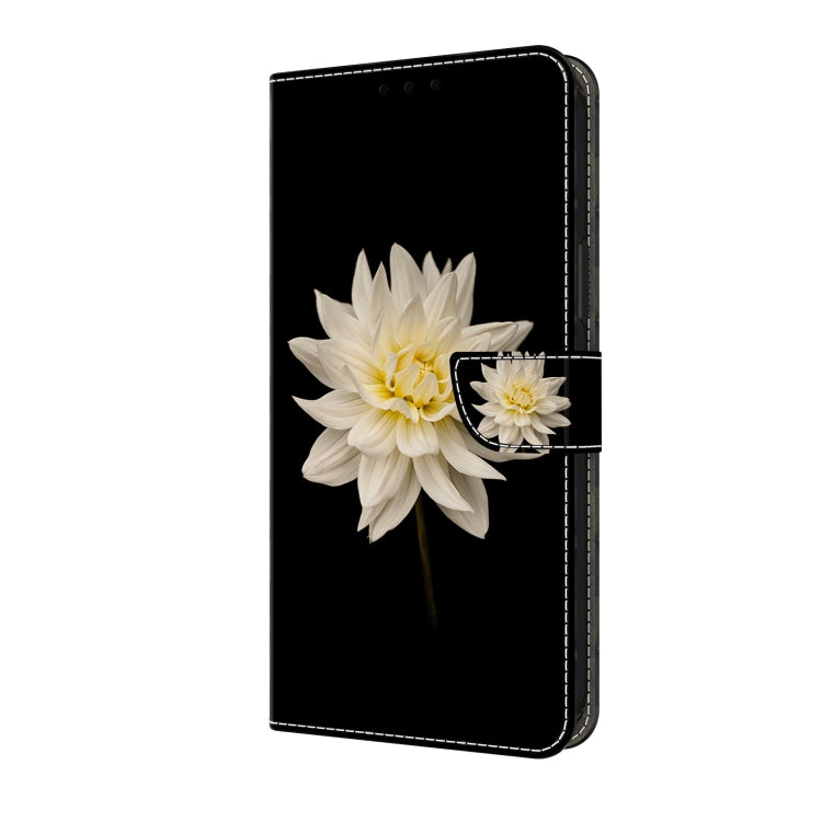 For Honor Magic6 Lite Crystal 3D Shockproof Protective Leather Phone Case(White Flower) - Honor Cases by PMC TechLife | Online Shopping South Africa | PMC TechLife | Buy Now Pay Later Mobicred