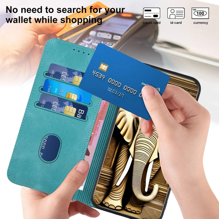 For Google Pixel 9 YX0060 Elephant Head Embossed Phone Leather Case with Lanyard(Light Blue) - Google Cases by PMC TechLife | Online Shopping South Africa | PMC TechLife | Buy Now Pay Later Mobicred