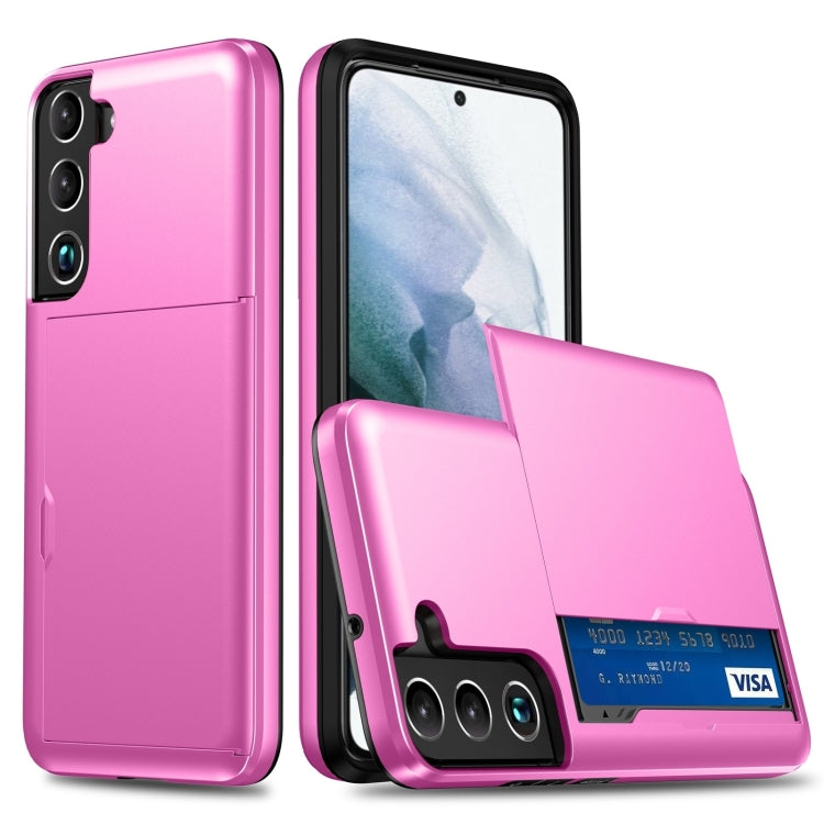 For Samsung Galaxy S24 5G Shockproof Armor Phone Case with Card Slot(Rose Red) - Galaxy S24 5G Cases by PMC TechLife | Online Shopping South Africa | PMC TechLife