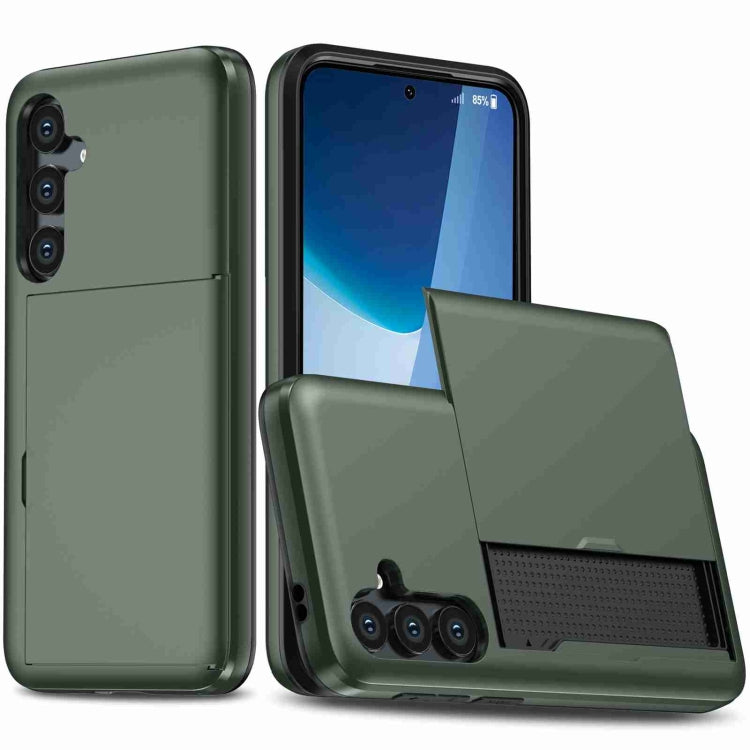 For Samsung Galaxy S24+ 5G Shockproof Armor Phone Case with Card Slot(Dark Green) - Galaxy S24+ 5G Cases by PMC Jewellery | Online Shopping South Africa | PMC Jewellery