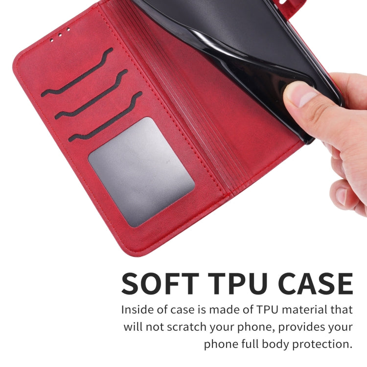 For Google Pixel 9 Pro Embossed Happy Cat Pattern Flip Leather Phone Case(Red) - Google Cases by PMC TechLife | Online Shopping South Africa | PMC TechLife | Buy Now Pay Later Mobicred