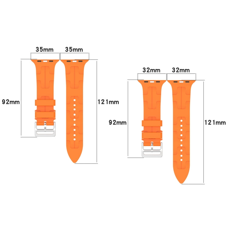 For Apple Watch SE 44mm H Texture Silicone Ladder Buckle Watch Band(White) - Watch Bands by PMC TechLife | Online Shopping South Africa | PMC TechLife
