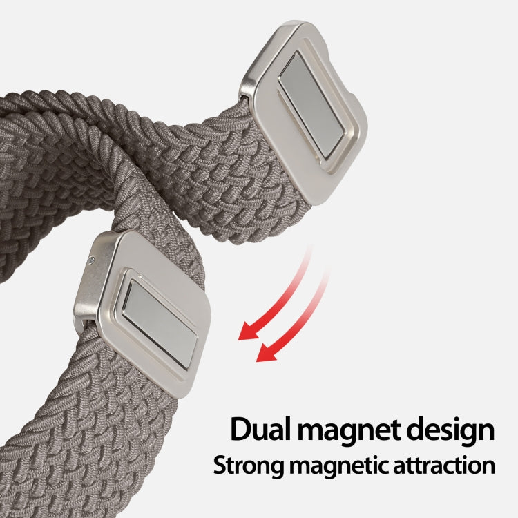 DUX DUCIS Mixture Pro Series Magnetic Buckle Nylon Braid Watch Band, Size:22mm(Clay) - 22mm Bands by DUX DUCIS | Online Shopping South Africa | PMC Jewellery | Buy Now Pay Later Mobicred