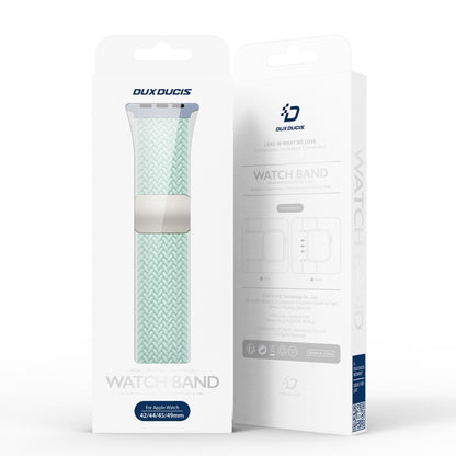 For Apple Watch SE 2023 40mm DUX DUCIS Mixture Pro Series Magnetic Buckle Nylon Braid Watch Band(Light Mint) - Watch Bands by DUX DUCIS | Online Shopping South Africa | PMC Jewellery | Buy Now Pay Later Mobicred