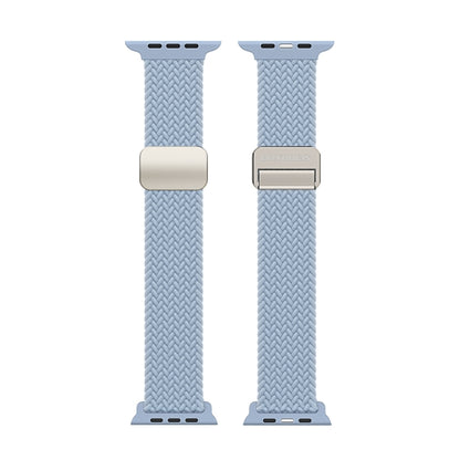 For Apple Watch Series 9 45mm DUX DUCIS Mixture Pro Series Magnetic Buckle Nylon Braid Watch Band(Light Blue) - Watch Bands by DUX DUCIS | Online Shopping South Africa | PMC Jewellery | Buy Now Pay Later Mobicred