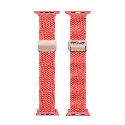 For Apple Watch Series 9 41mm DUX DUCIS Mixture Pro Series Magnetic Buckle Nylon Braid Watch Band(Guava) - Watch Bands by DUX DUCIS | Online Shopping South Africa | PMC Jewellery | Buy Now Pay Later Mobicred