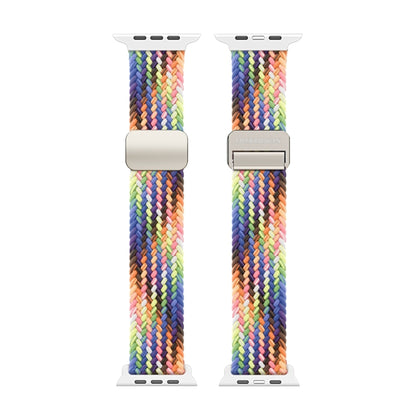 For Apple Watch Series 9 41mm DUX DUCIS Mixture Pro Series Magnetic Buckle Nylon Braid Watch Band(New Rainbow) - Watch Bands by DUX DUCIS | Online Shopping South Africa | PMC Jewellery | Buy Now Pay Later Mobicred