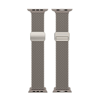 For Apple Watch Series 8 41mm DUX DUCIS Mixture Pro Series Magnetic Buckle Nylon Braid Watch Band(Clay) - Watch Bands by DUX DUCIS | Online Shopping South Africa | PMC Jewellery | Buy Now Pay Later Mobicred