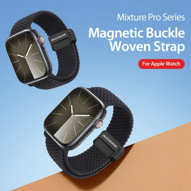 For Apple Watch Series 8 41mm DUX DUCIS Mixture Pro Series Magnetic Buckle Nylon Braid Watch Band(Midnight) - Watch Bands by DUX DUCIS | Online Shopping South Africa | PMC Jewellery | Buy Now Pay Later Mobicred