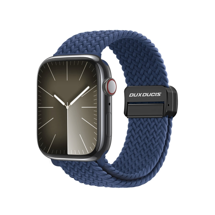 For Apple Watch Series 8 41mm DUX DUCIS Mixture Pro Series Magnetic Buckle Nylon Braid Watch Band(Storm Blue) - Watch Bands by DUX DUCIS | Online Shopping South Africa | PMC Jewellery | Buy Now Pay Later Mobicred