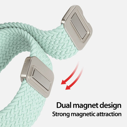 For Apple Watch SE 2022 40mm DUX DUCIS Mixture Pro Series Magnetic Buckle Nylon Braid Watch Band(Light Mint) - Watch Bands by DUX DUCIS | Online Shopping South Africa | PMC Jewellery | Buy Now Pay Later Mobicred