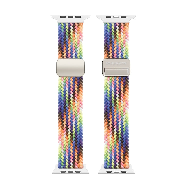 For Apple Watch Series 6 40mm DUX DUCIS Mixture Pro Series Magnetic Buckle Nylon Braid Watch Band(New Rainbow) - Watch Bands by DUX DUCIS | Online Shopping South Africa | PMC Jewellery | Buy Now Pay Later Mobicred