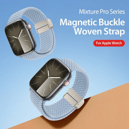 For Apple Watch Series 5 40mm DUX DUCIS Mixture Pro Series Magnetic Buckle Nylon Braid Watch Band(Light Blue) - Watch Bands by DUX DUCIS | Online Shopping South Africa | PMC Jewellery | Buy Now Pay Later Mobicred