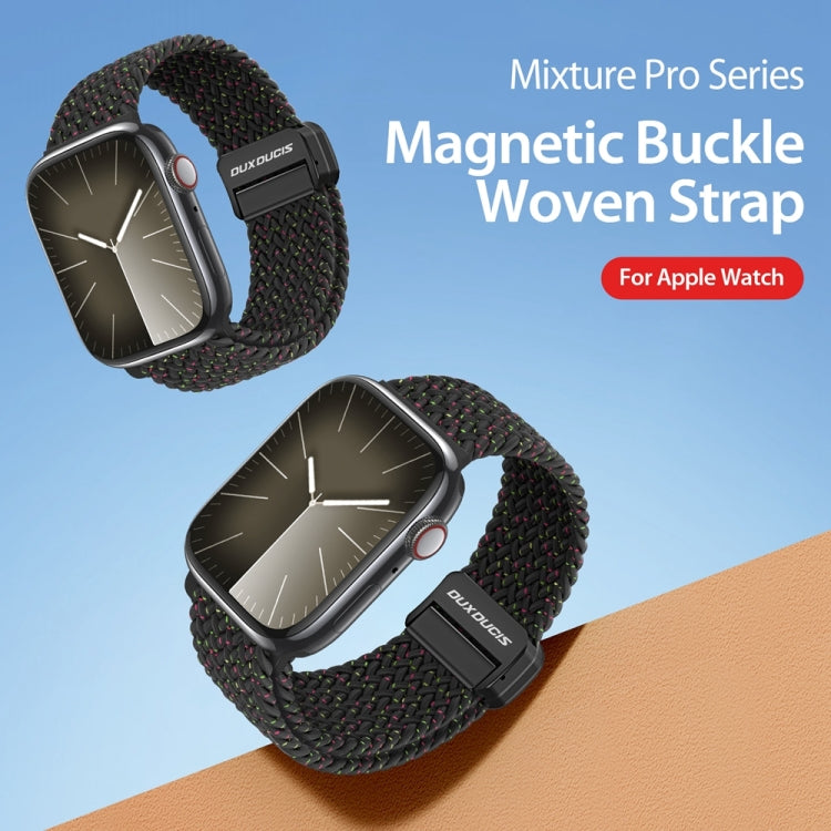 For Apple Watch Series 4 44mm DUX DUCIS Mixture Pro Series Magnetic Buckle Nylon Braid Watch Band(Black Unity) - Watch Bands by DUX DUCIS | Online Shopping South Africa | PMC Jewellery | Buy Now Pay Later Mobicred