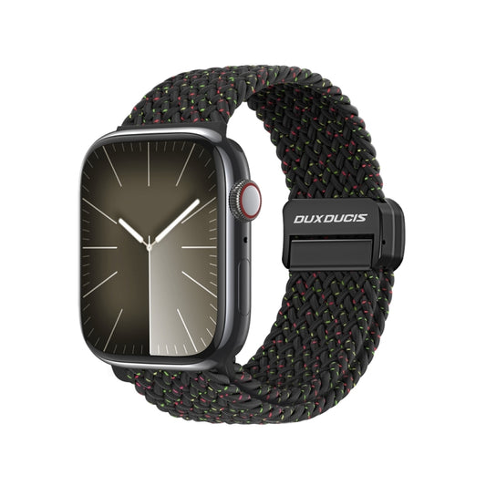 For Apple Watch Series 2 38mm DUX DUCIS Mixture Pro Series Magnetic Buckle Nylon Braid Watch Band(Black Unity) - Watch Bands by DUX DUCIS | Online Shopping South Africa | PMC Jewellery | Buy Now Pay Later Mobicred