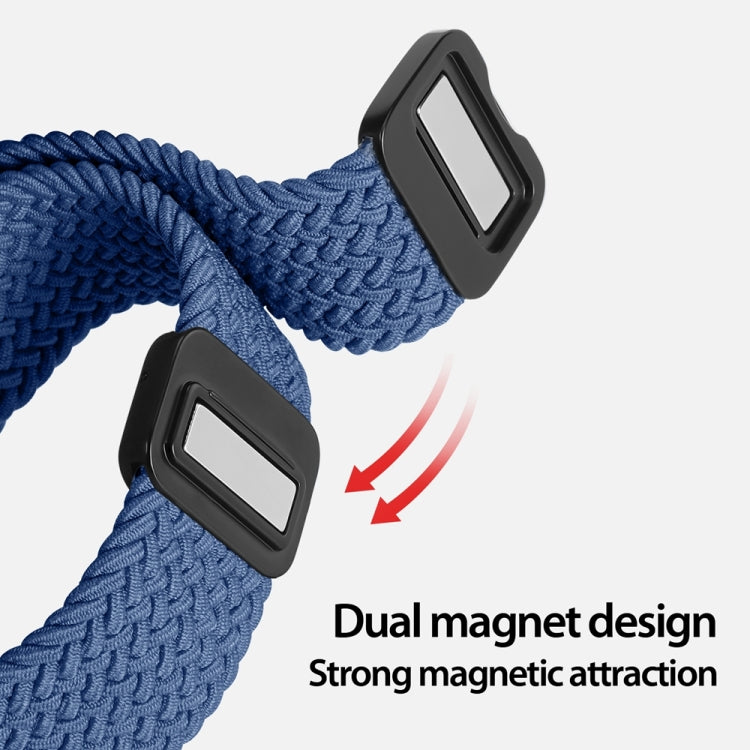 For Apple Watch 38mm DUX DUCIS Mixture Pro Series Magnetic Buckle Nylon Braid Watch Band(Storm Blue) - Watch Bands by DUX DUCIS | Online Shopping South Africa | PMC Jewellery | Buy Now Pay Later Mobicred