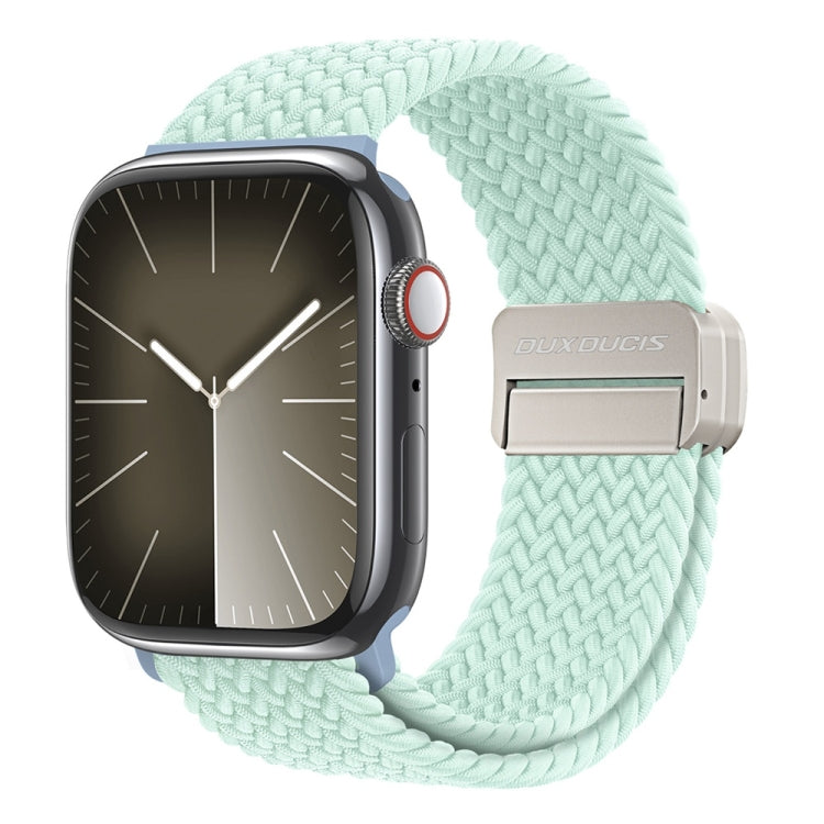 For Apple Watch 38mm DUX DUCIS Mixture Pro Series Magnetic Buckle Nylon Braid Watch Band(Light Mint) - Watch Bands by DUX DUCIS | Online Shopping South Africa | PMC Jewellery | Buy Now Pay Later Mobicred