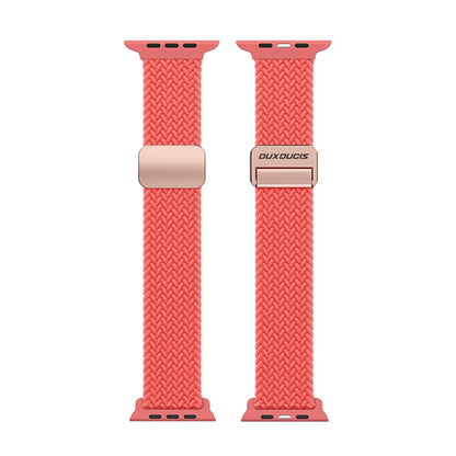 For Apple Watch Series 10 46mm DUX DUCIS Mixture Pro Series Magnetic Buckle Nylon Braid Watch Band(Guava) - Watch Bands by DUX DUCIS | Online Shopping South Africa | PMC Jewellery | Buy Now Pay Later Mobicred