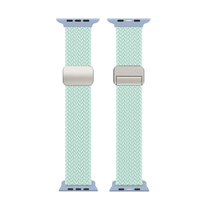 For Apple Watch Series 10 46mm DUX DUCIS Mixture Pro Series Magnetic Buckle Nylon Braid Watch Band(Light Mint) - Watch Bands by DUX DUCIS | Online Shopping South Africa | PMC Jewellery | Buy Now Pay Later Mobicred