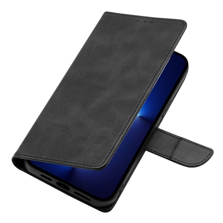 For Realme 12 5G Calf Texture Buckle Flip Leather Phone Case(Black) - Realme Cases by PMC TechLife | Online Shopping South Africa | PMC TechLife | Buy Now Pay Later Mobicred