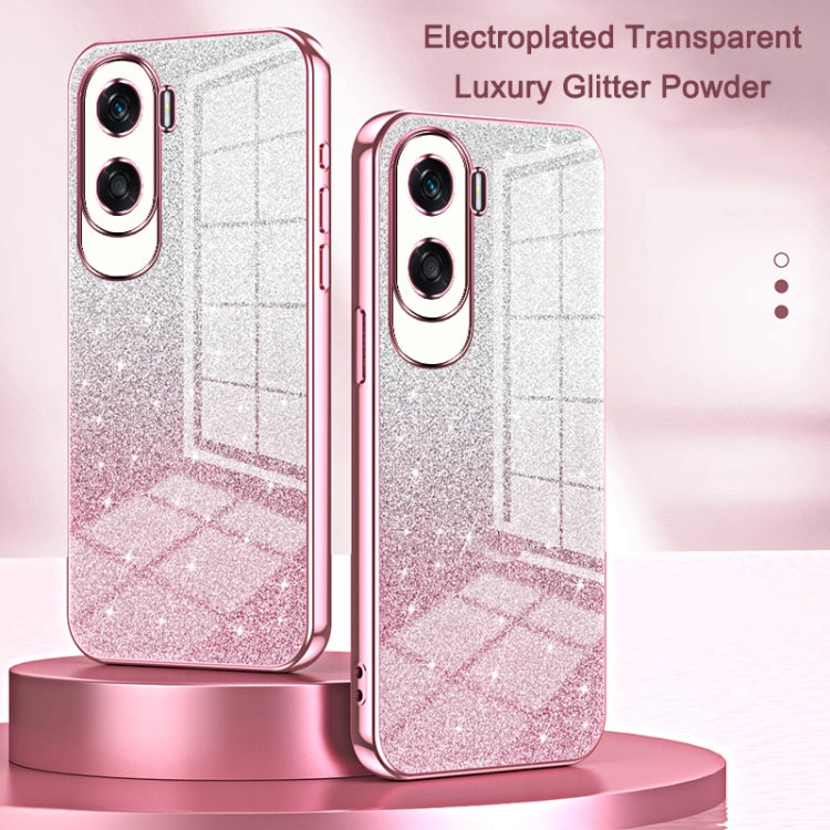 For Honor Magic6 Pro Gradient Glitter Powder Electroplated Phone Case(Green) - free shipping - PMC Jewellery - Order now!