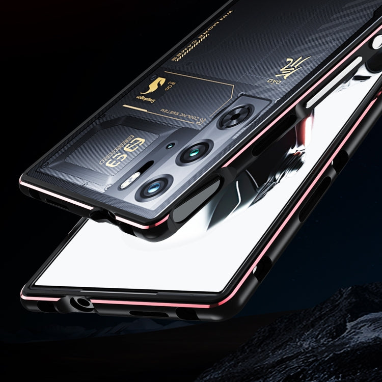 For ZTE nubia Red Magic 10 Pro / 10 Pro+ Aurora Series Metal Frame Phone Case(Black Silver) - ZTE Cases by PMC TechLife | Online Shopping South Africa | PMC TechLife | Buy Now Pay Later Mobicred