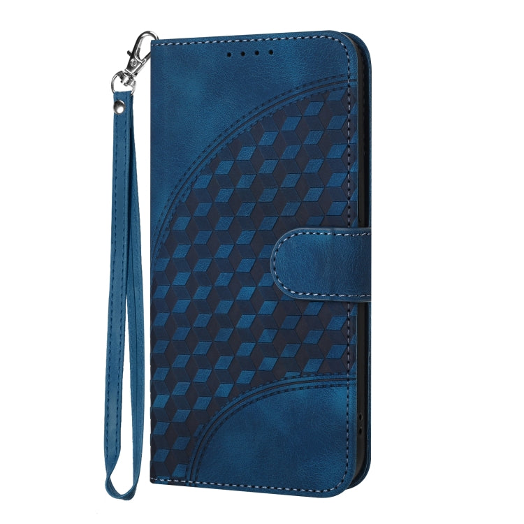 For Samsung Galaxy S22 5G YX0060 Elephant Head Embossed Phone Leather Case with Lanyard(Royal Blue) - Galaxy S22 5G Cases by PMC Jewellery | Online Shopping South Africa | PMC Jewellery