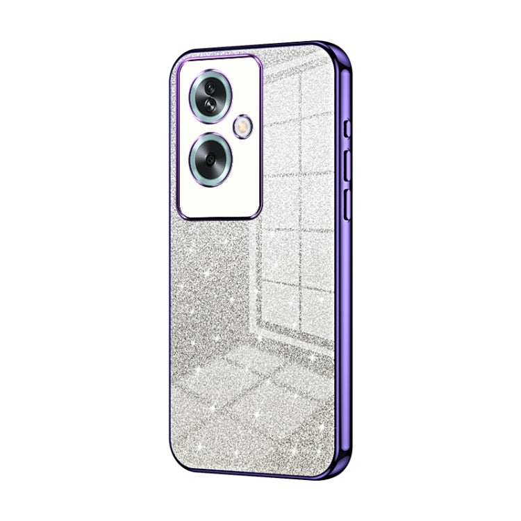 For OPPO A79 5G / A2 Gradient Glitter Powder Electroplated Phone Case(Purple) - OPPO Cases by PMC Jewellery | Online Shopping South Africa | PMC Jewellery | Buy Now Pay Later Mobicred