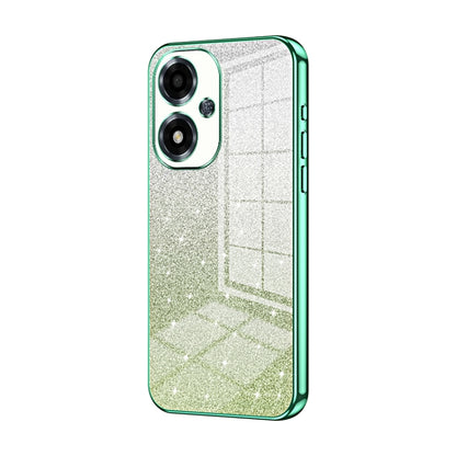 For OPPO A2m Gradient Glitter Powder Electroplated Phone Case(Green) - OPPO Cases by PMC Jewellery | Online Shopping South Africa | PMC Jewellery | Buy Now Pay Later Mobicred