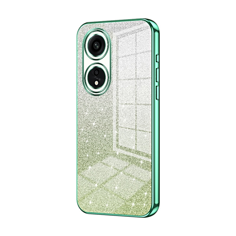 For OPPO A1 Pro Gradient Glitter Powder Electroplated Phone Case(Green) - OPPO Cases by PMC TechLife | Online Shopping South Africa | PMC TechLife | Buy Now Pay Later Mobicred