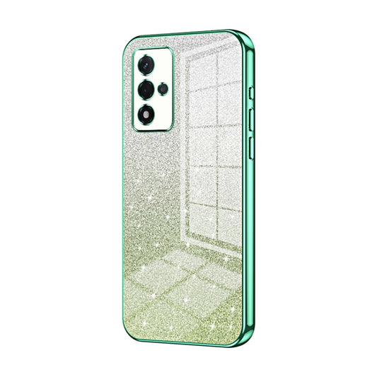 For OPPO A93s 5G Gradient Glitter Powder Electroplated Phone Case(Green) - OPPO Cases by PMC Jewellery | Online Shopping South Africa | PMC Jewellery | Buy Now Pay Later Mobicred