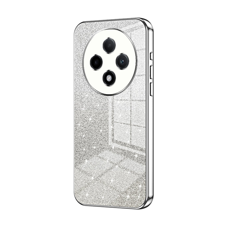 For OPPO A3 Pro Gradient Glitter Powder Electroplated Phone Case(Silver) - OPPO Cases by PMC TechLife | Online Shopping South Africa | PMC TechLife | Buy Now Pay Later Mobicred