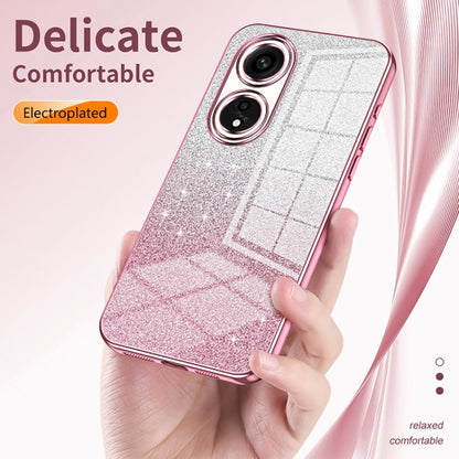 For OPPO A2 Pro Gradient Glitter Powder Electroplated Phone Case(Transparent) - A2 Pro Cases by PMC Jewellery | Online Shopping South Africa | PMC Jewellery | Buy Now Pay Later Mobicred