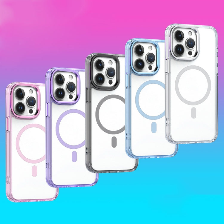 For iPhone 14 MagSafe Magnetic Clear Phone Case(Sierra Blue) - iPhone 14 Cases by PMC TechLife | Online Shopping South Africa | PMC TechLife