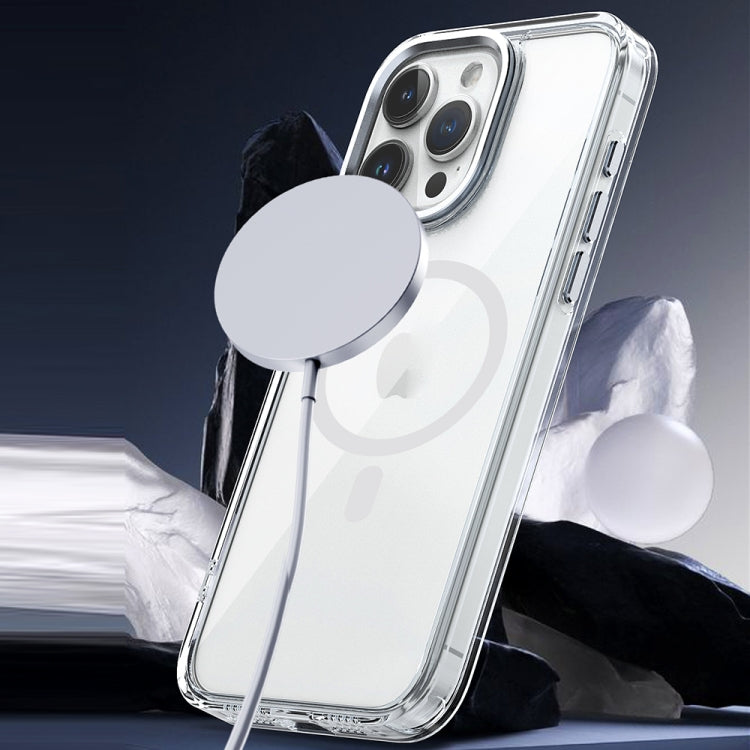 For iPhone 14 Pro MagSafe Magnetic Clear Phone Case(Sierra Blue) - iPhone 14 Pro Cases by PMC TechLife | Online Shopping South Africa | PMC TechLife