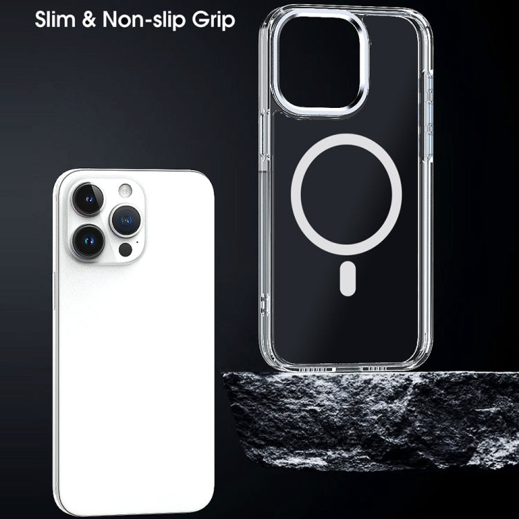 For iPhone 15 Plus MagSafe Magnetic Clear Phone Case(Purple) - iPhone 15 Plus Cases by PMC TechLife | Online Shopping South Africa | PMC TechLife