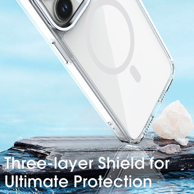 For iPhone 14 Plus MagSafe Magnetic Clear Phone Case(Black) - iPhone 14 Plus Cases by PMC TechLife | Online Shopping South Africa | PMC TechLife