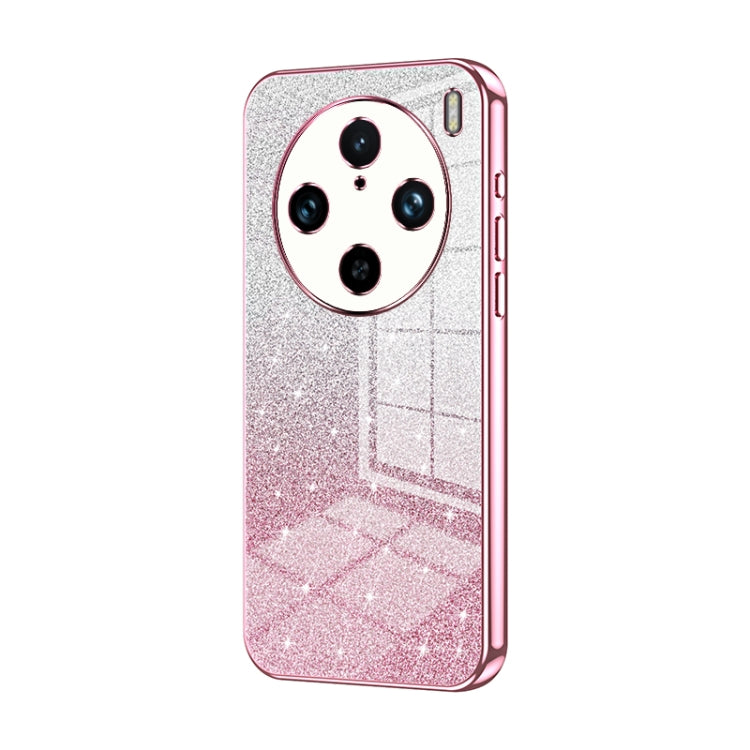 For vivo X100 Pro Gradient Glitter Powder Electroplated Phone Case(Pink) - vivo Cases by imak | Online Shopping South Africa | PMC TechLife | Buy Now Pay Later Mobicred