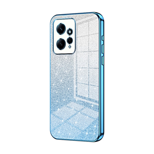 For Xiaomi Redmi Note 12 4G Gradient Glitter Powder Electroplated Phone Case(Blue) - Xiaomi Cases by PMC Jewellery | Online Shopping South Africa | PMC Jewellery | Buy Now Pay Later Mobicred