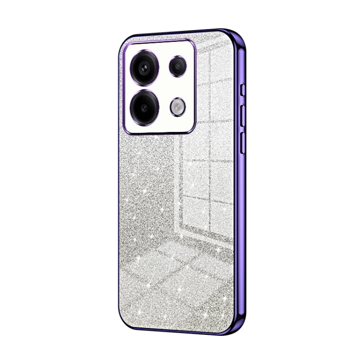 For Xiaomi Redmi Note 13 Pro 5G Gradient Glitter Powder Electroplated Phone Case(Purple) - Note 13 Pro Cases by PMC TechLife | Online Shopping South Africa | PMC TechLife | Buy Now Pay Later Mobicred