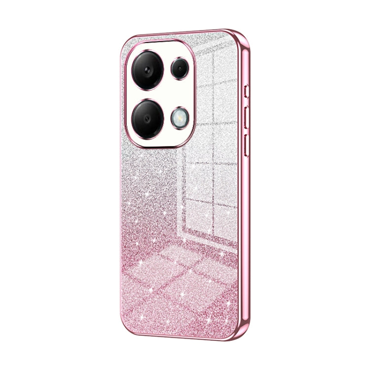For Xiaomi Redmi Note 13 Pro 4G Gradient Glitter Powder Electroplated Phone Case(Pink) - Note 13 Pro Cases by PMC TechLife | Online Shopping South Africa | PMC TechLife | Buy Now Pay Later Mobicred