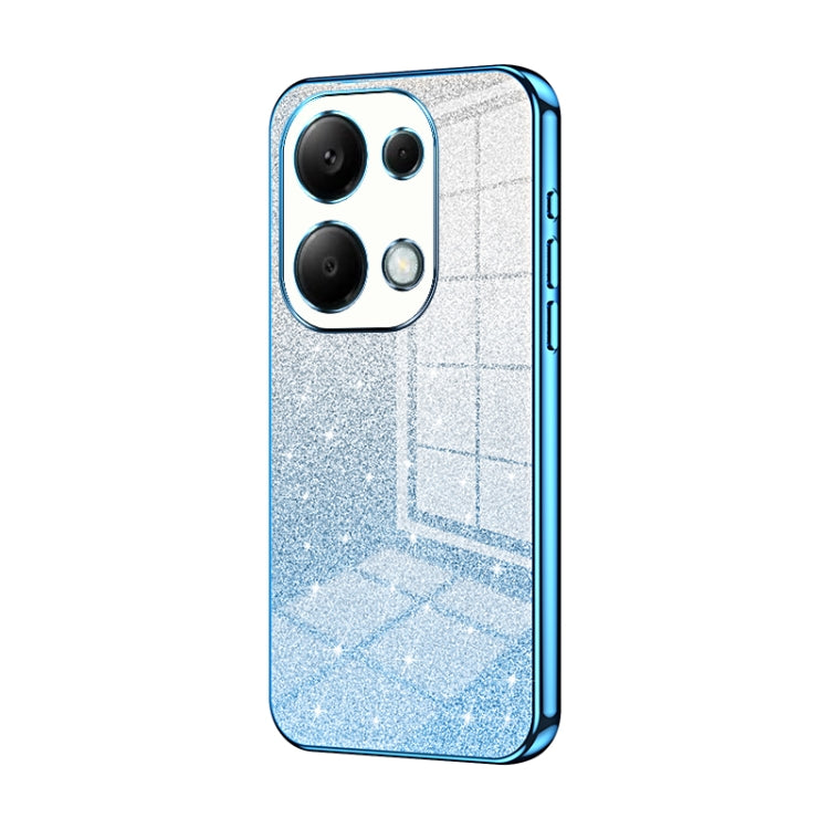 For Xiaomi Redmi Note 13 Pro 4G Gradient Glitter Powder Electroplated Phone Case(Blue) - Xiaomi Cases by PMC TechLife | Online Shopping South Africa | PMC TechLife | Buy Now Pay Later Mobicred