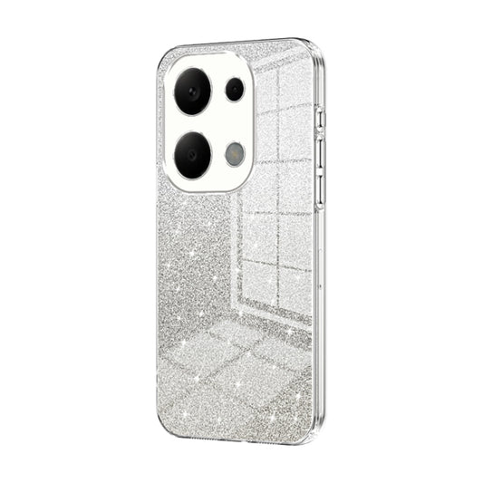 For Xiaomi Redmi Note 13 Pro 4G Gradient Glitter Powder Electroplated Phone Case(Transparent) - Note 13 Pro Cases by PMC Jewellery | Online Shopping South Africa | PMC Jewellery | Buy Now Pay Later Mobicred