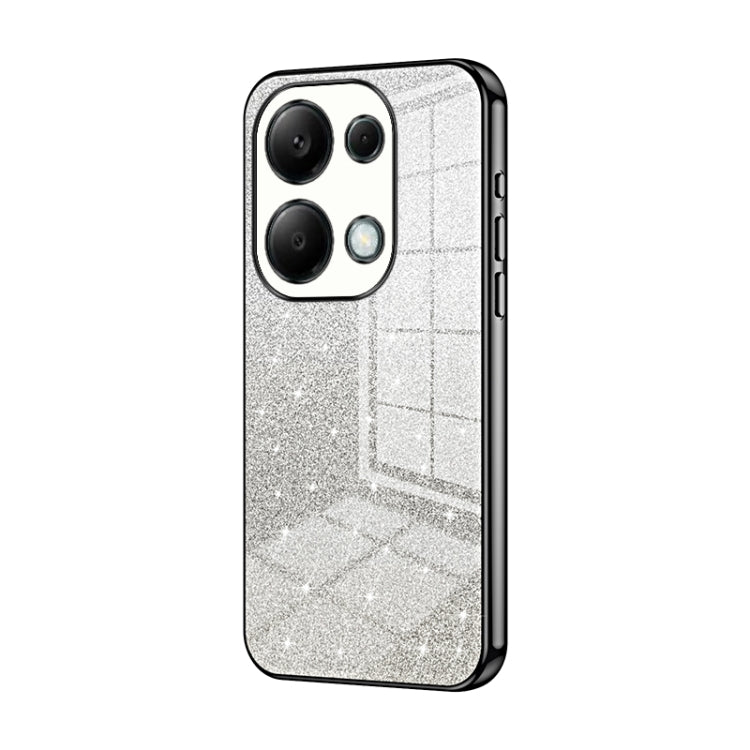 For Xiaomi Redmi Note 13 Pro 4G Gradient Glitter Powder Electroplated Phone Case(Black) - Note 13 Pro Cases by PMC TechLife | Online Shopping South Africa | PMC TechLife | Buy Now Pay Later Mobicred