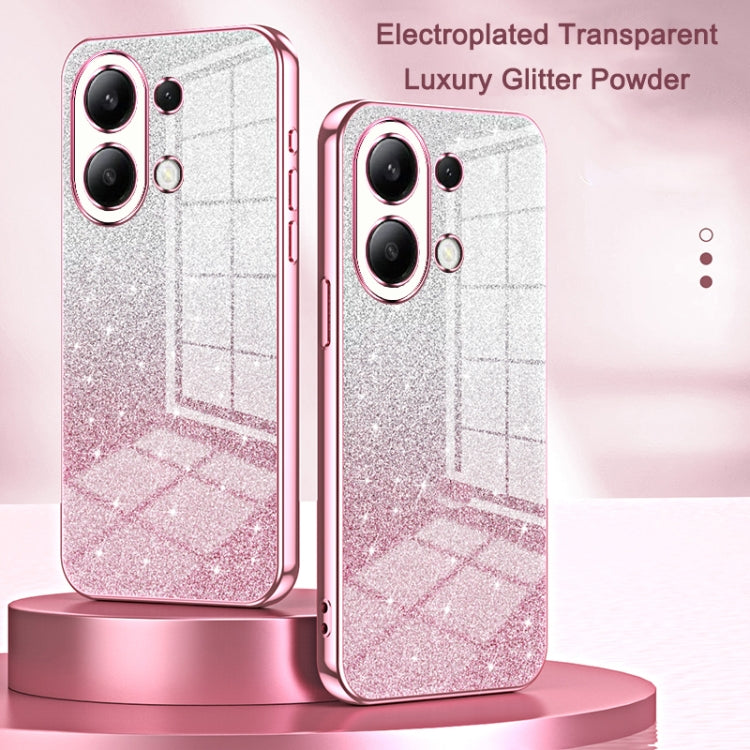 For Xiaomi Redmi Note 8 / Note 8 2021 Gradient Glitter Powder Electroplated Phone Case(Pink) - Xiaomi Cases by PMC Jewellery | Online Shopping South Africa | PMC Jewellery | Buy Now Pay Later Mobicred